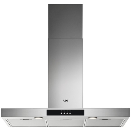 Hota incorporabila decorativa AEG DBB4951M, Putere de absorbtie 600 mc/h, Filtre aluminiu lavabile, Iluminare LED, 90 cm, Inox
