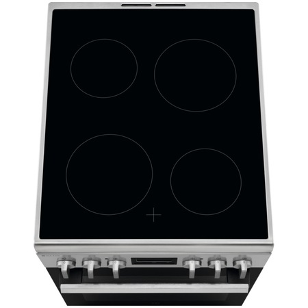 Aragaz Electrolux LKR540202X, Electric, Plita vitroceramica, 4 zone de gatit, Cuptor electric multifunctional, Clasa A, 50 cm, Inox