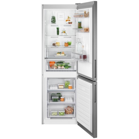 Хладилник с фризер Electrolux LNT5ME32U1, 330 л, No Frost, Електронно управление, Multi Flow, LED осветление, Клас Е, H 186 см, Неръждаема стомана против пръстови отпечатъци