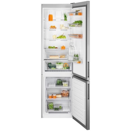 Combina frigorifica Electrolux LNT6MC36U1, 366 l, No Frost, Control electronic, Multi Flow, Iluminare LED, Clasa C, H 201 cm, Inox antiamprenta