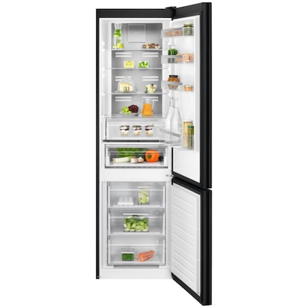 Хладилник с фризер Electrolux LNT7ME36K2, 366 л, No Frost, Електронно управление, Multi Flow, LED осветление, Клас Е, H 201 см, Черен