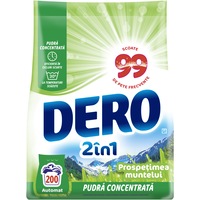 Detergent de rufe pudra Dero 2in1 Prospetimea Muntelui, 15 kg, 200 spalari