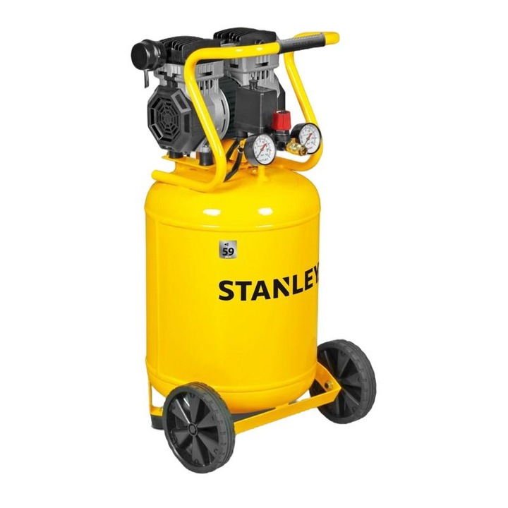 Compresor, Stanley, 50 l, 230V, 8 bar, 150 l/min, Galben