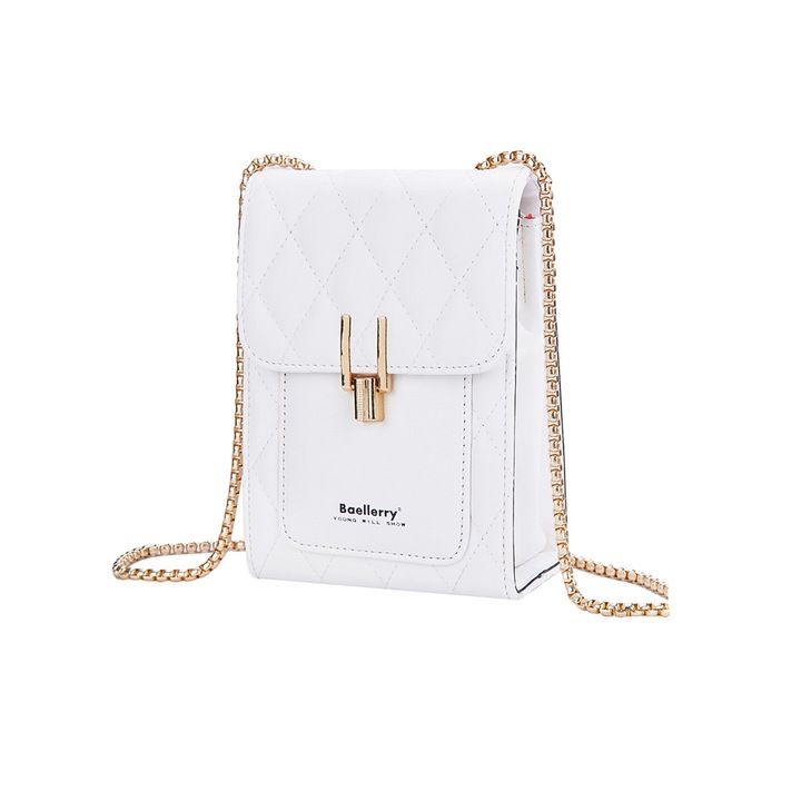 Portofel Dama Baellerry, AVZX-3247, Alb, 20X13X8 cm
