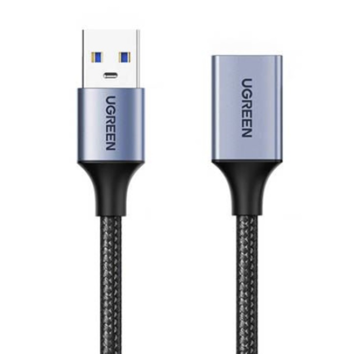 Cablu Extender USB-A 3.0 Mama la USB-A Tata, Ugreen, 5Gb/s, 0.5 Metri, Gri