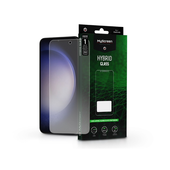 Samsung S906 Galaxy S22+ 5G/Galaxy S23+ rugalmas üveg képernyővédő fólia - MyScreen Protector Hybrid Glass Green - transparent (LA-2295)