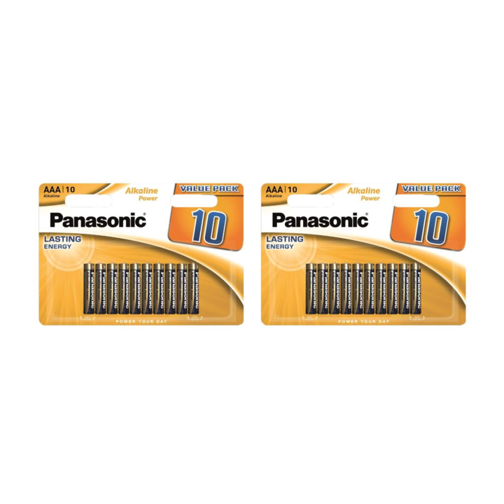 Panasonic 1.5V Alkáli AAA ceruza elem Alkaline Power (10+10db / csomag) (LR03APB/10BWx2) (LR03APB/10BWx2)