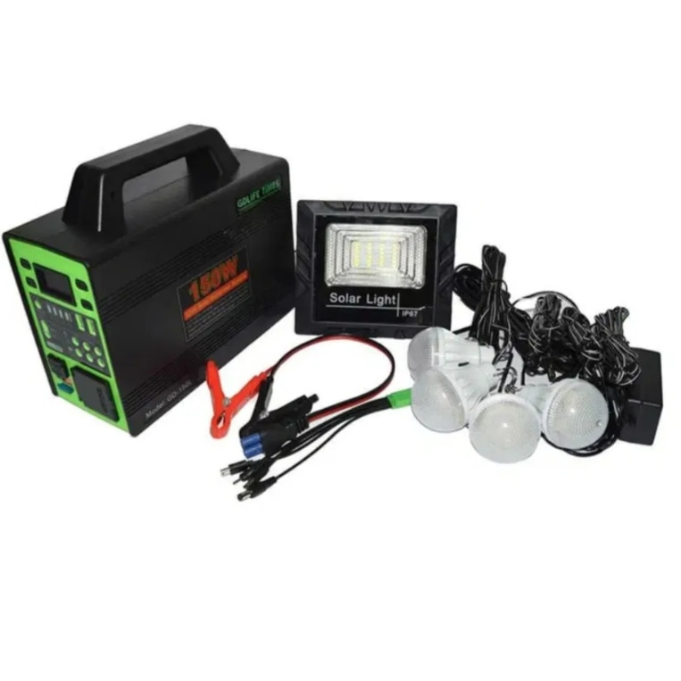 Sistem solar iluminare led GD-150 cu panou solar 4 becuri - eMAG.ro