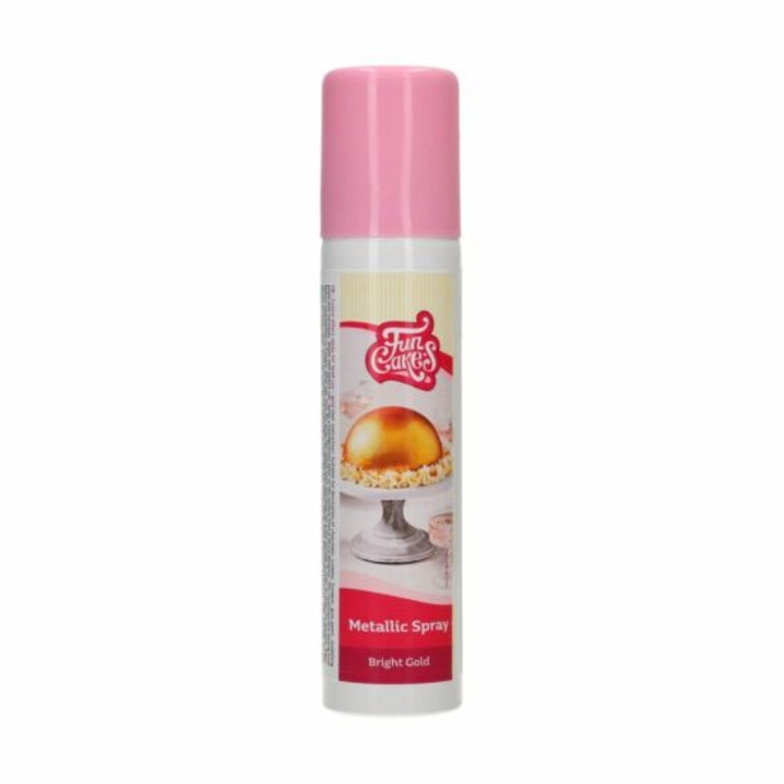 FunCakes metál színű spray, fényes arany, 100 ml