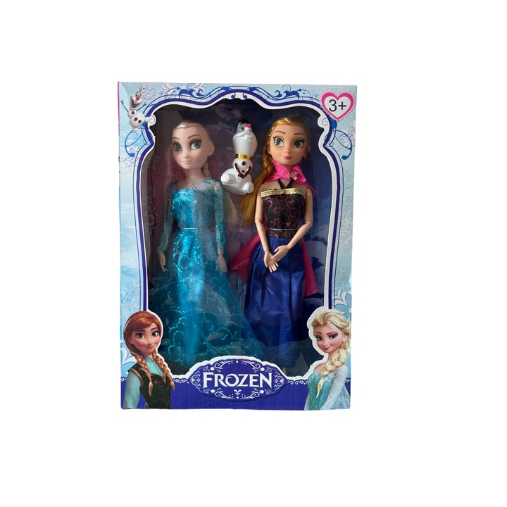 Комплект кукли Frozen, Елза, Анна и Олаф, 28 см