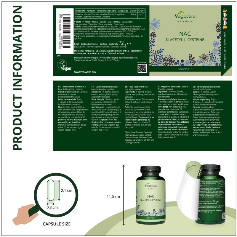 Lab Tested Pure NAC No Additives NAC Supplement N-Acetyl Cysteine Plus L- Glutathione Intracellular Liver Support Antioxidant