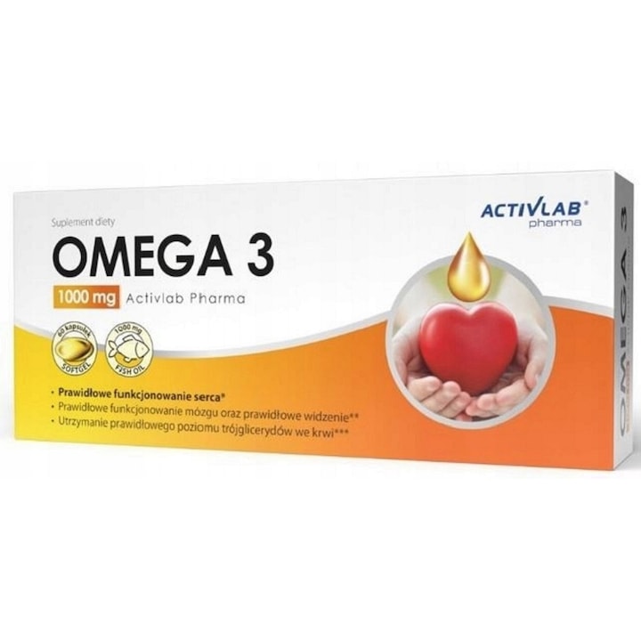 Хранителна добавка, Activlab Pharma, Omega 3, 60 капсули