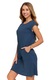 MORAJ női ruha ujjatlan midi ruha szabadidő alkalmi 100% pamut 2700-004 - NAVY - M