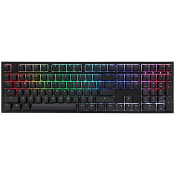 Tastatura gaming Ducky One 2, iluminare RGB, switch-uri MX-Black, Negru