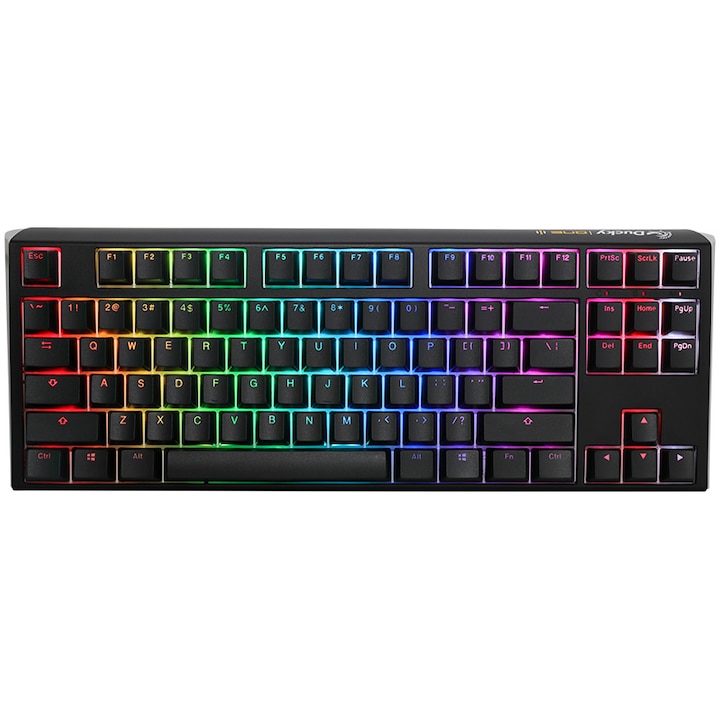 Клаватура Gaming Ducky One 3 Classic TKL, RGB подсветка, Сиучове MX-Blue, Бял/Черен