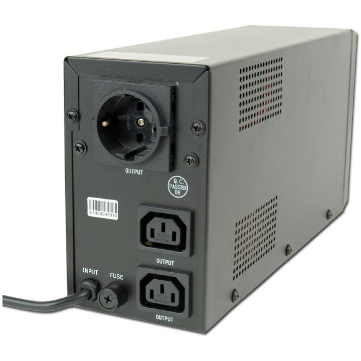 UPS Gembird con LCD, AVR, 1500 VA, black