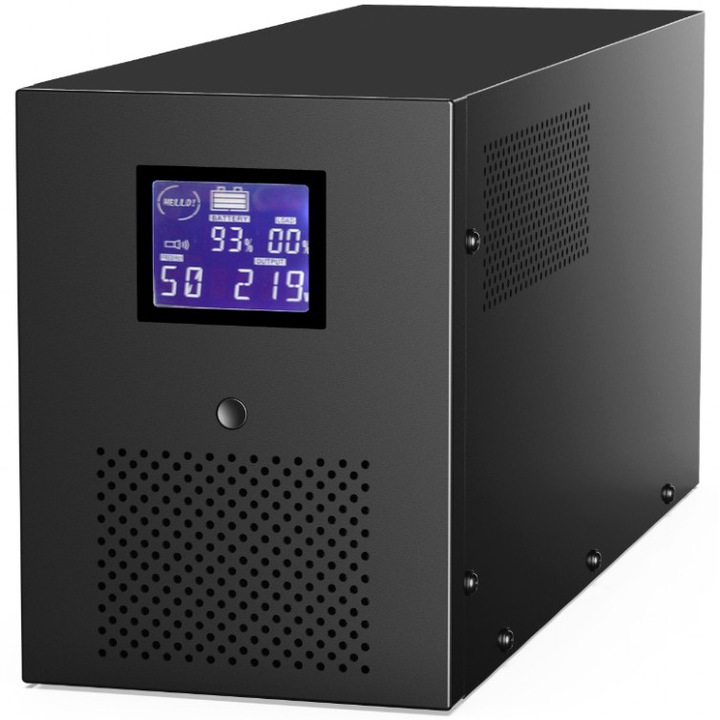 UPS GEMBIRD EG-UPS-036, Mini tower, 3000VA/1800W, AVR, 3 IEC контакта, 3 Schuko контакта