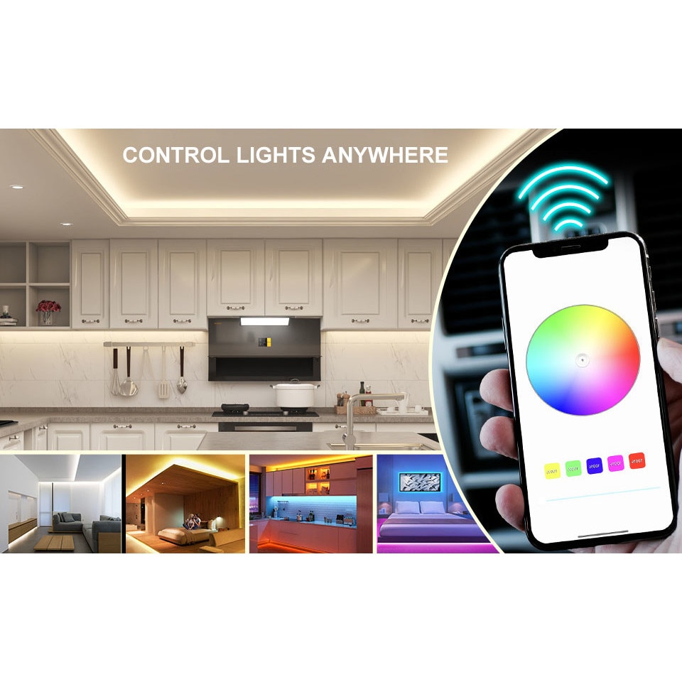 Viellan Rgb Led Szalag K Szlet M App Bluetooth T Vir Ny T Zene