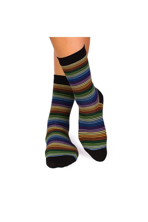 Sosete bambus FINE BAMBOO dungi curcubeu inchis