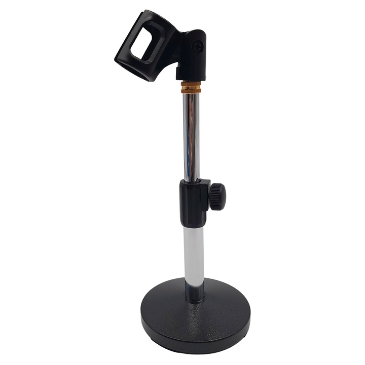 Stativ profesional pentru microfon DEPOX®, Sound Helper, metalic, 33 cm, negru