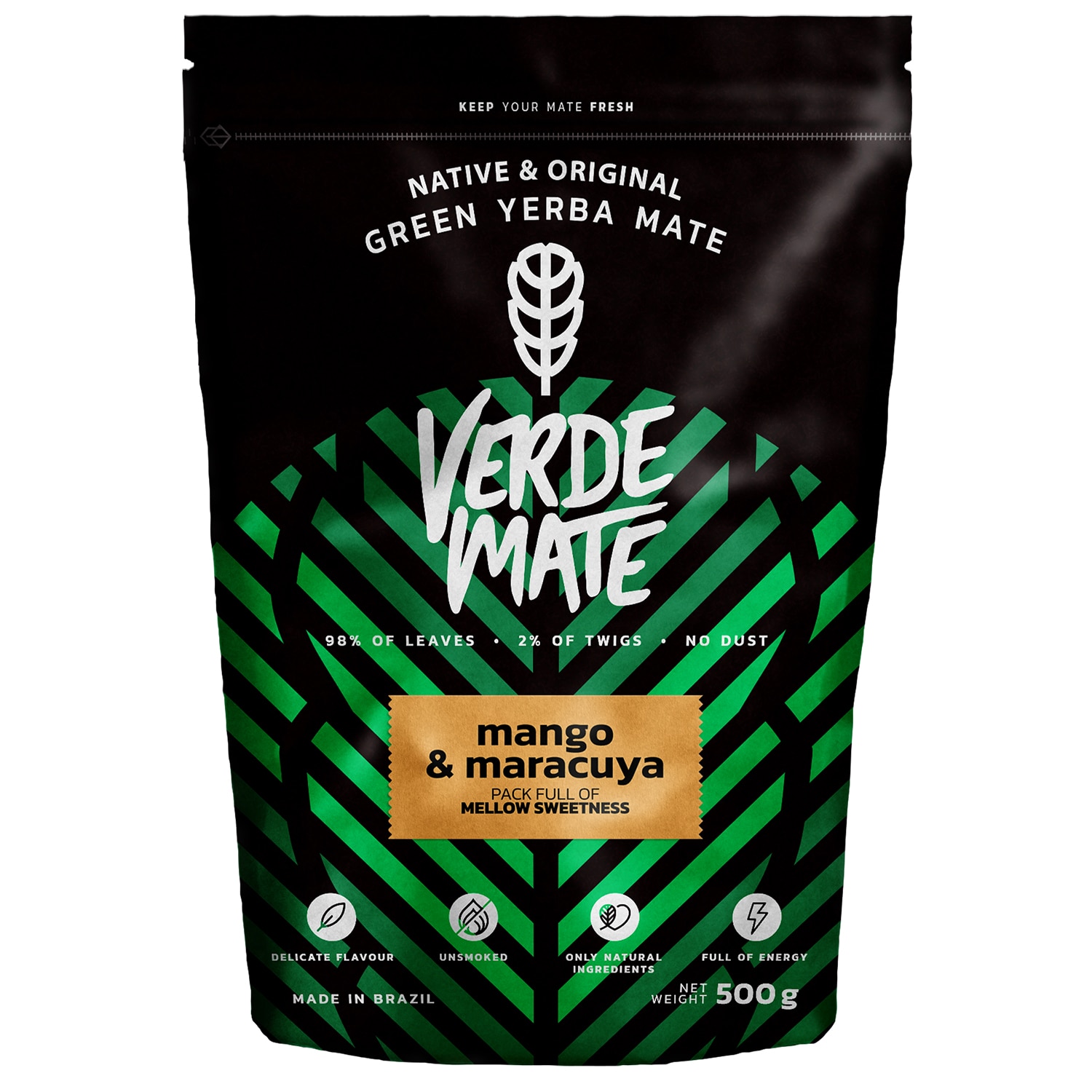 Yerba Mate Tea Verde Mate Green Mango Maracuya Gyümölcs 500g Emaghu 