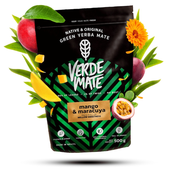 Чай Yerba Mate, Verde Mate Green Mango Maracuya, Плодове, Бразилия, 500 г