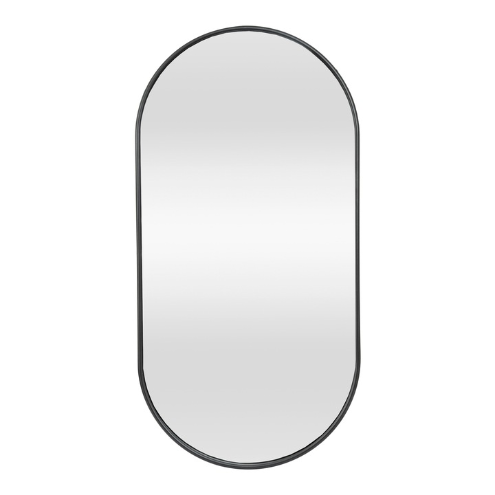 [en.casa] PXIT-0227 Fali tükör Picciano - 30x60cm - Alumínium fekete, matt