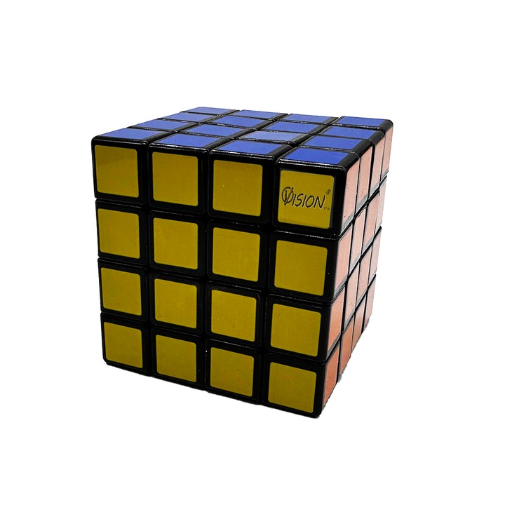 Cub tip Rubick 4x4x4, cu margini negre, 6.5cm, Vision XXI