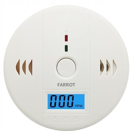 Detector de Gaz FARROT Monoxid de Carbon, Senzor de CO, display LCD, alarma 85dB, baterie 3xAA