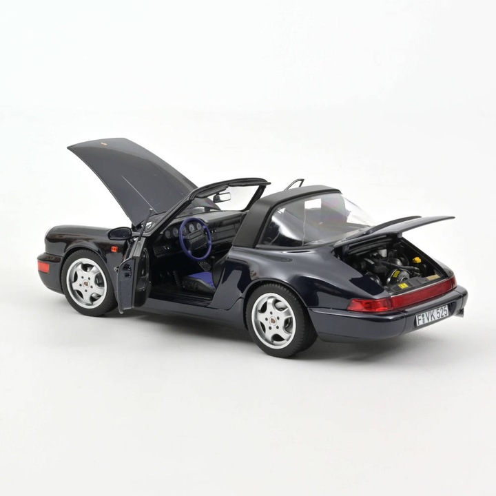 Autó makett Porsche 911 Carrera 4 Targa 1991 Kék, 1:18 Norev