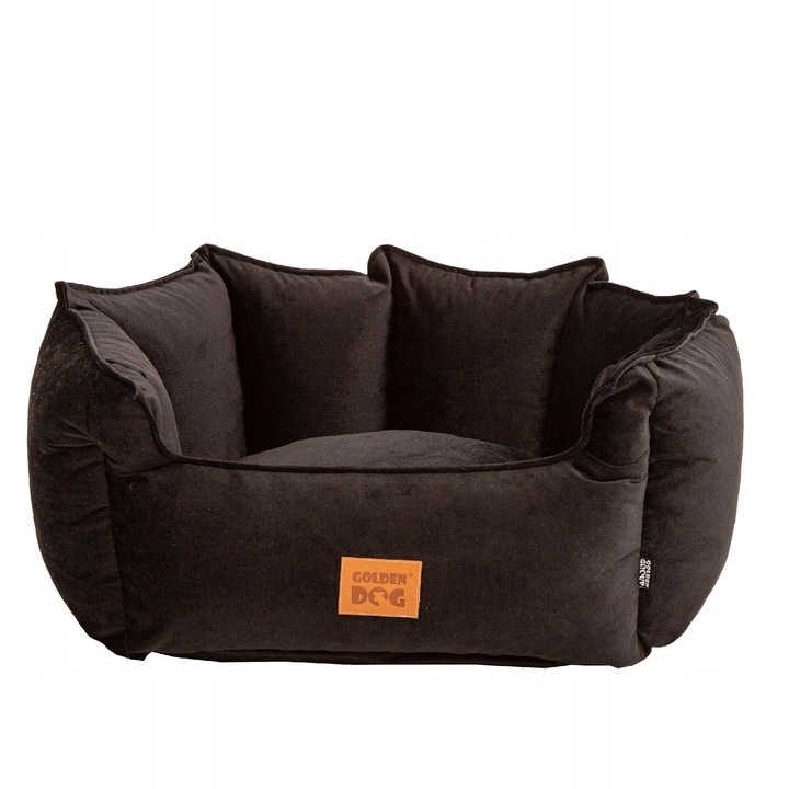 Pat pentru caini Korona Lux, Golden Dog, Maro inchis, 52x45cm, M