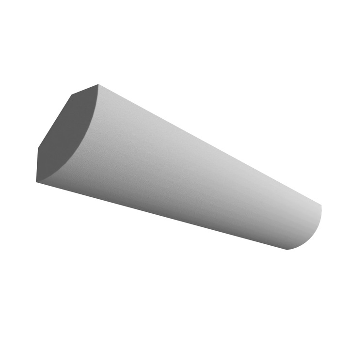 Banda decorativa de perete, ELHARE, polistiren, 30 x 30 x 1200 mm, gri