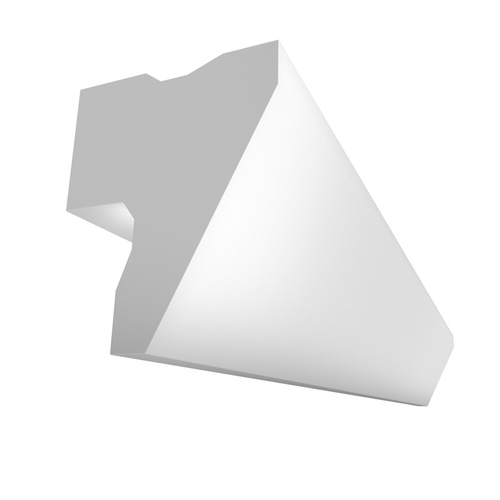 Корниз за LED осветителни тела, ELHARE LS4A, Полистирен, Бял, 65 x 80 x 2000 mm