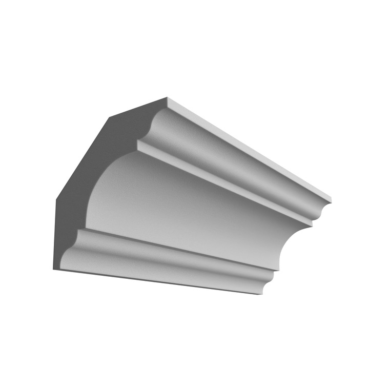 Banda decorativa pentru perete ELHARE, 70x70mm, gri, lungime 1200mm, montare adeziva