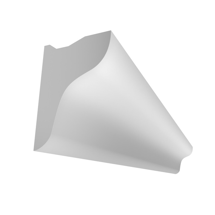 Корниз за LED осветителни тела ELHARE LS18B, Полистирен, Бял, 80x55x2000 мм