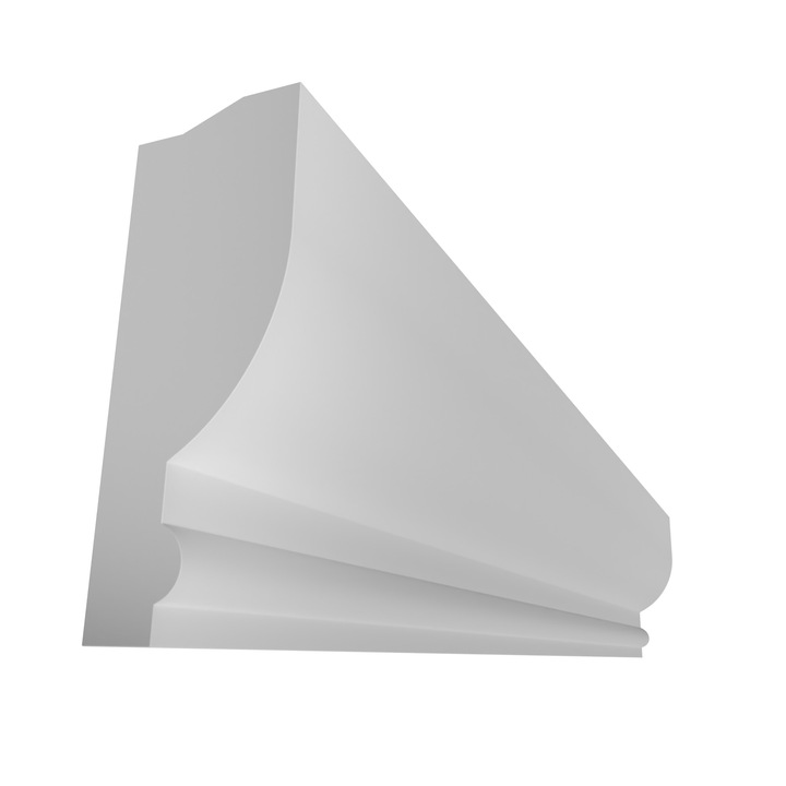 Cornisa pentru lumini LED ELHARE LS19A, Polistiren, Alb, 80x30x2000mm