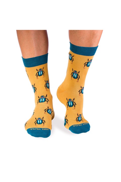 Чорапи от органичен памук Color Cotton Beetle, 31-34 EU, Многоцветни