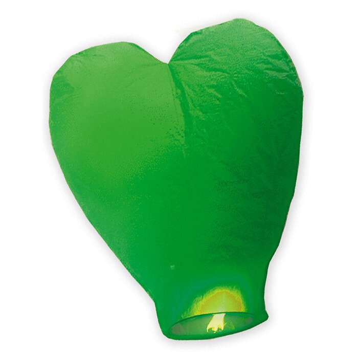 Lampion 100 cm inima verde Big Party