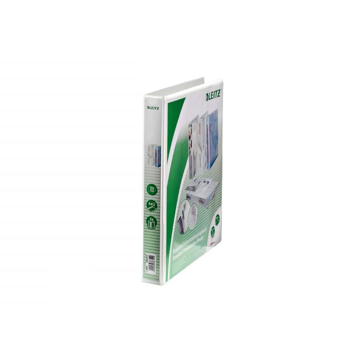 Механичен тефтер Leitz Panorama Maxi, A4, 4DR механизъм, пръстен 25 mm, бял