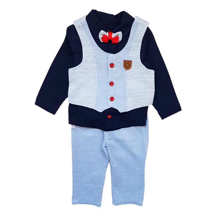 Compleu elegant baieti din 3 piese, bumbac