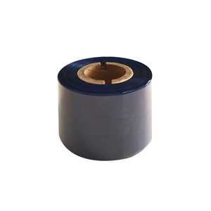 Ribon termic albastru 45mm x 200m, ceara si rasina pentru imprimare hartie satinata, poliamida, satin, plastic, tub 1 inch, ink out