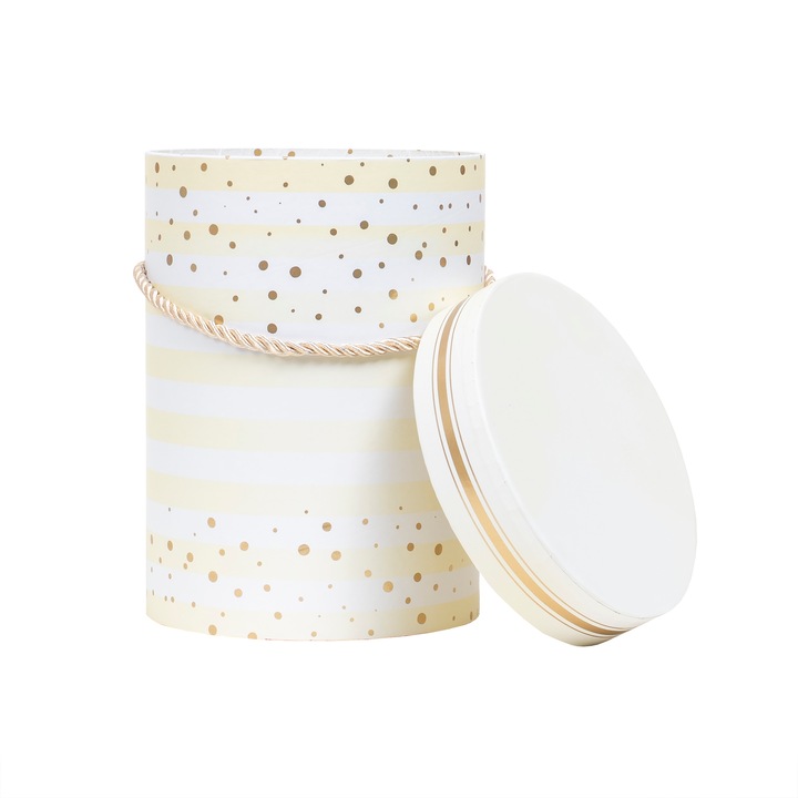 Cutie cu forma cilindrica si model / SL118_ALB