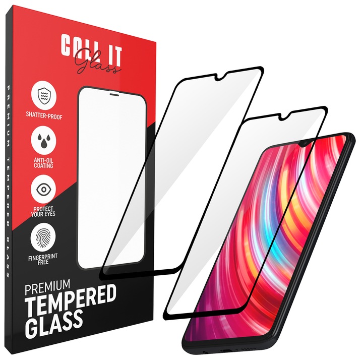 Комплект от 2 протектора Call It Glass™ за Xiaomi Redmi Note 8 Pro, изработени от първокласно ултрапрозрачно стъкло