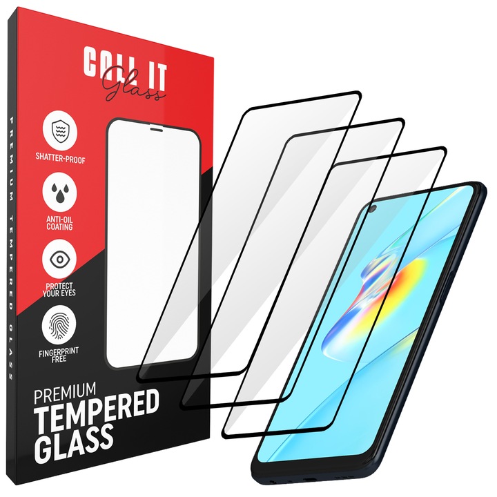 3 db Call It Glass™ védőfólia készlet Oppo A55 4G-hez Premium Ultra Transparent Glass-ből