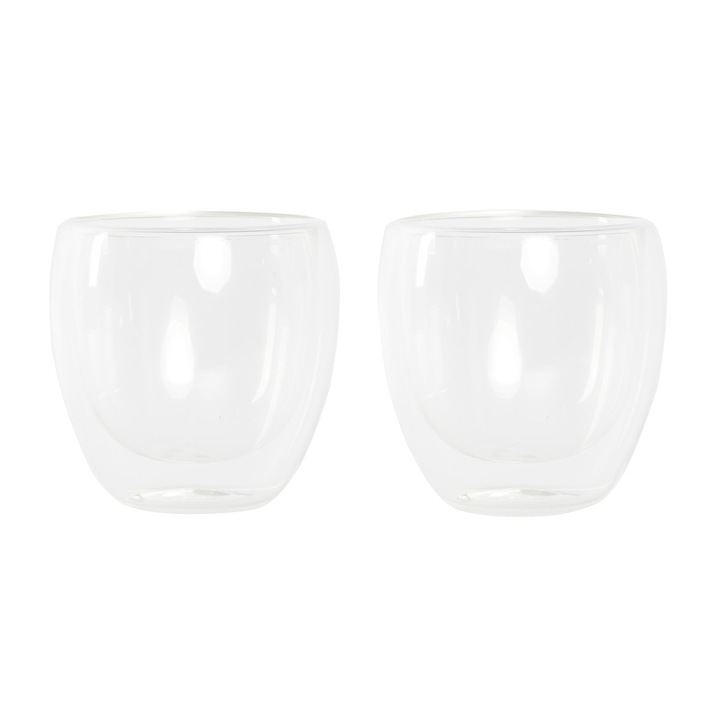 Set 2 cani, sticla borosilicata, 250 ml