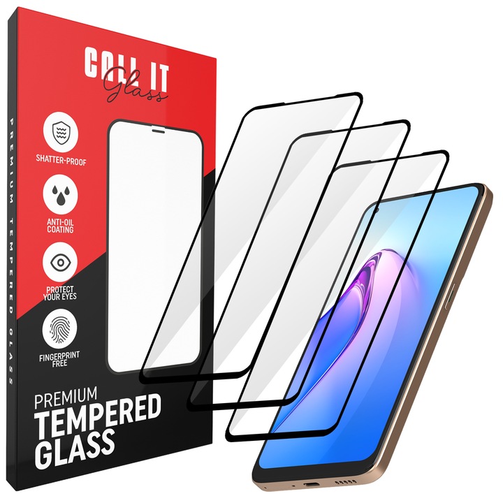 3 Call It Glass™ védőfólia készlet Oppo A93 5G-hez Premium Ultra Transparent Glass-ből