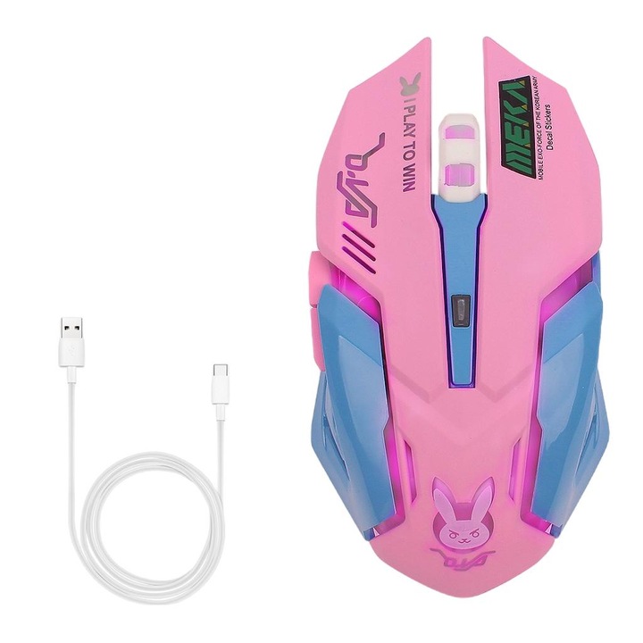 Mouse pentru jocuri, 2400 DPI, Mov
