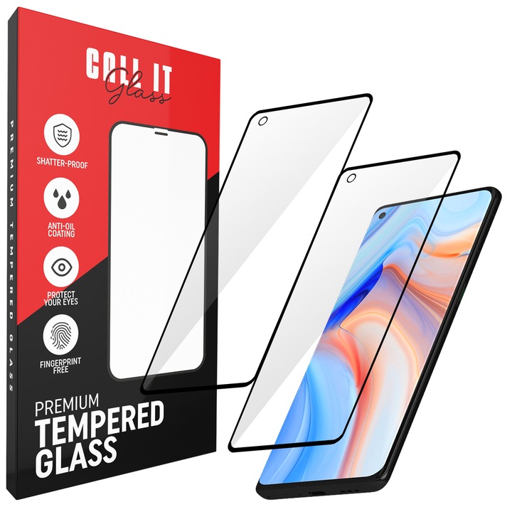 2 db Call It Glass™ védőfólia készlet Oppo Reno6 7 5G-hez Premium Ultra Transparent Glass termékből