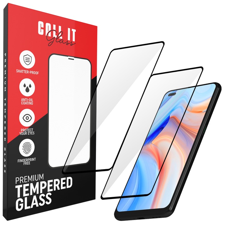2 Call It Glass™ védőfólia készlet Oppo F19 Pro Plus készülékhez Premium Ultra Transparent Glass üvegből