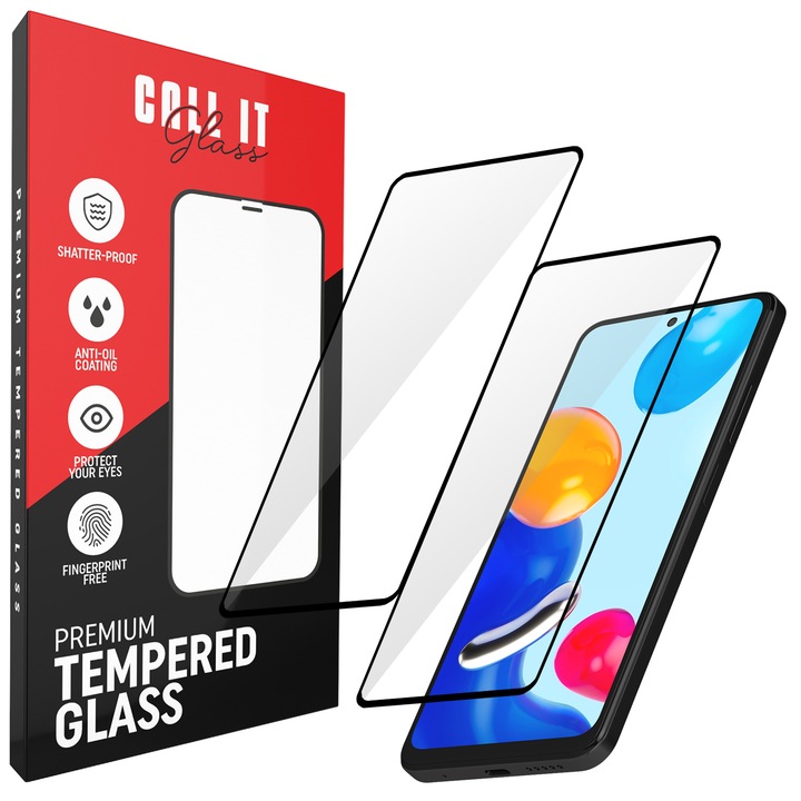 Комплект от 2 протектора Call It Glass™ за Xiaomi Redmi Note 11S, изработени от първокласно ултрапрозрачно стъкло